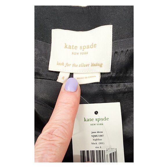 KATE SPADE June Dress Black NWT - Picture 6 of 9